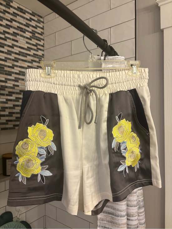 FP Movement by Free People Pants - FP Movement by Free People Cream High-Waist Shorts- in the ring shorts